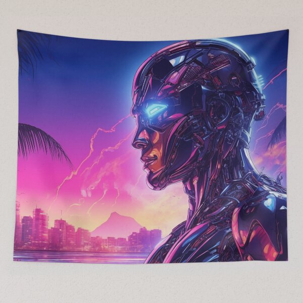 Item preview, Synthetic Sentinel: Future Tech Guardian designed and sold by Mullet Monkey.