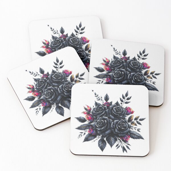 Item preview, Gothic Black Roses Bouquet valentines day goth Sticker designed and sold by Expressions-Sel.
