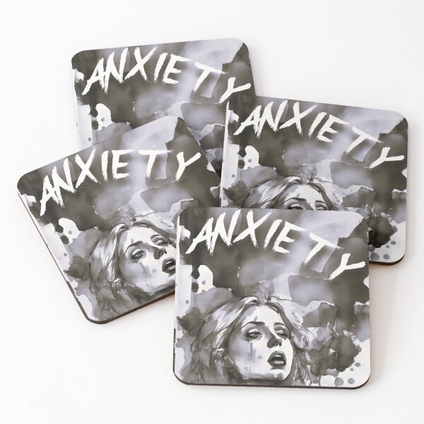 Item preview, Shadows of Anxiety: Monochrome Portrait designed and sold by MillennialVibe.