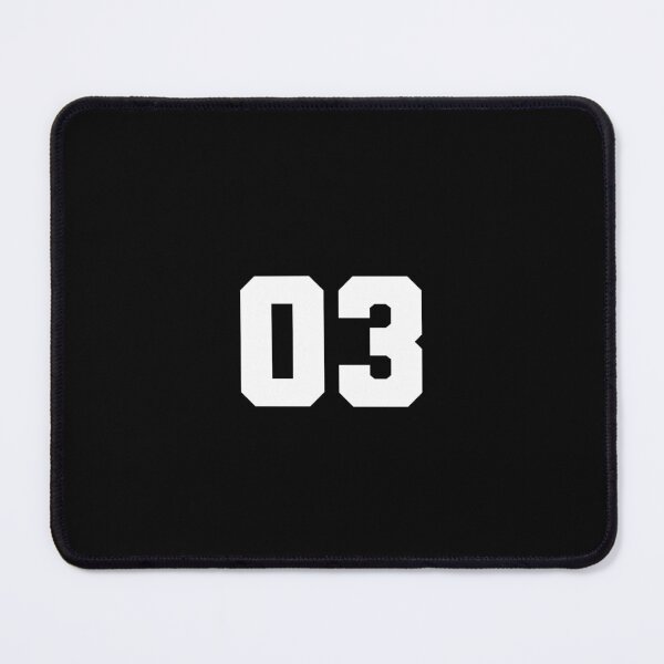 Item preview, 03, three, white, soccer league designed and sold by Numbers-Art.