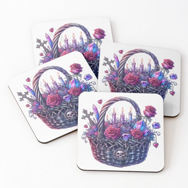 Item preview, Gothic basket goth valentines day Sticker designed and sold by Expressions-Sel.