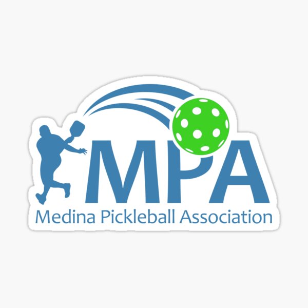 Aperçu de l'œuvre Ballon bleu vert de la Medina Pickleball Association créée et vendue par Medina-Pickleball.