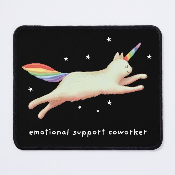 Item preview, Emotional Support Coworker with Unicorn Cat Gift for co-workers designed and sold by GosiaArtGarden.
