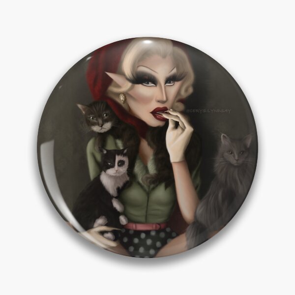 Artikelvorschau, Sharon Needles Katzen entworfen und verkauft von cerysdotlyndsay.