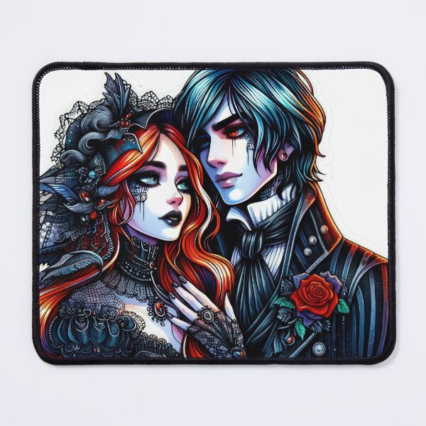Item preview, Gothic Couple in love goth valentines day Sticker designed and sold by Expressions-Sel.