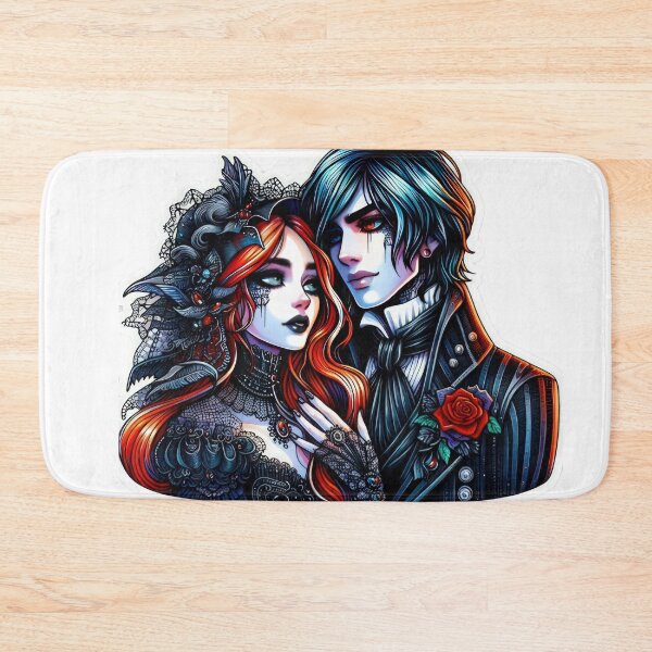 Item preview, Gothic Couple in love goth valentines day Sticker designed and sold by Expressions-Sel.