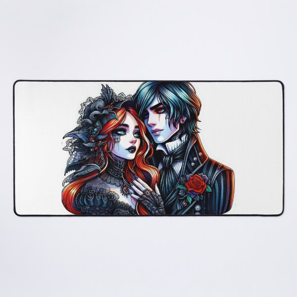 Item preview, Gothic Couple in love goth valentines day Sticker designed and sold by Expressions-Sel.