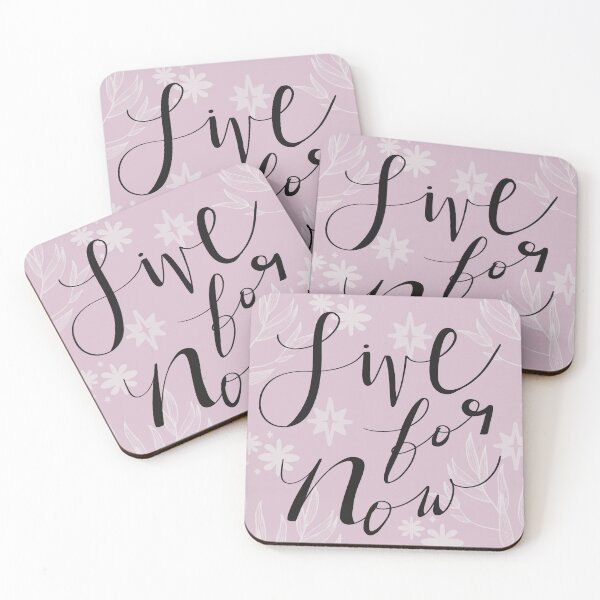 Item preview, Live for Now Pink and White designed and sold by RabbitHeartArt.