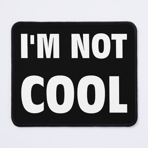 Item preview, I'M NOT COOL high impact thick capitalism consumption font text designed and sold by Michael Stewart.