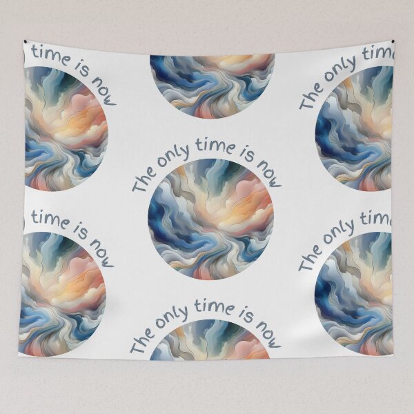 Item preview, colourful heaven cloud, Only time is now, abstract artpiece,  designed and sold by Coolparrotgirl.