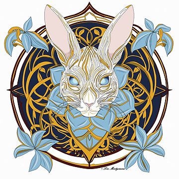 Artwork thumbnail, Blue Flower Rabbit by mythnomer