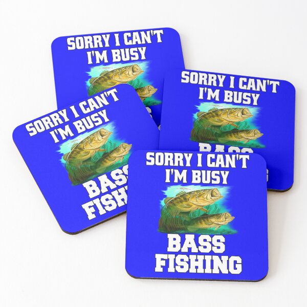 Item preview, Fishing Fisherman Design Sorry I Can’t I’m Busy Bass Fishing designed and sold by fantasticdesign.