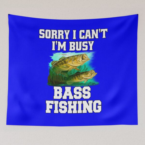 Item preview, Fishing Fisherman Design Sorry I Can’t I’m Busy Bass Fishing designed and sold by fantasticdesign.