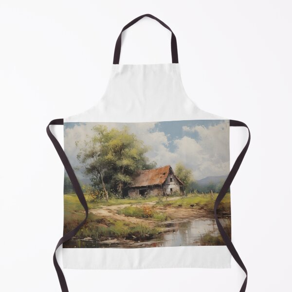 Item preview, Old House by a Pond designed and sold by Rosaliartbook.