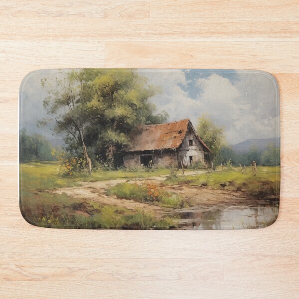 Item preview, Old House by a Pond  designed and sold by Rosaliartbook.