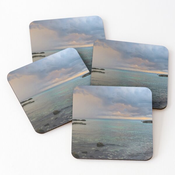 Item preview, Storm Passing Sunset Turquoise Ocean Calm designed and sold by Kizzydesign.