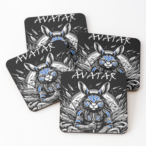 Item preview, Graphics with a rabbit in an Avatar costume from the movie "Avatar". designed and sold by PsychoBunnyShop.