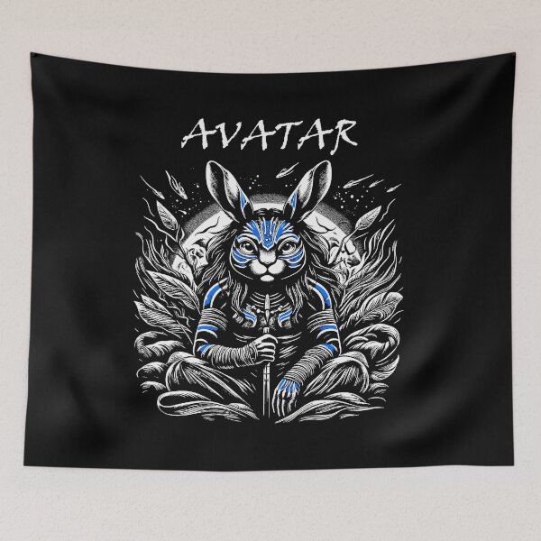 Item preview, Graphics with a rabbit in an Avatar costume from the movie "Avatar". designed and sold by PsychoBunnyShop.