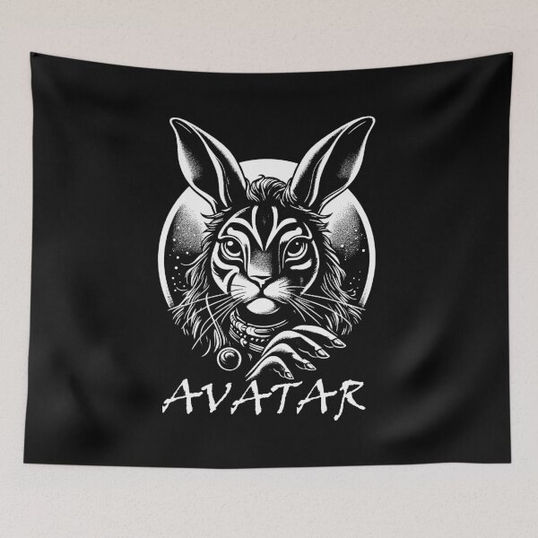 Item preview, Graphics with a rabbit in an Avatar costume from the movie "Avatar". designed and sold by PsychoBunnyShop.