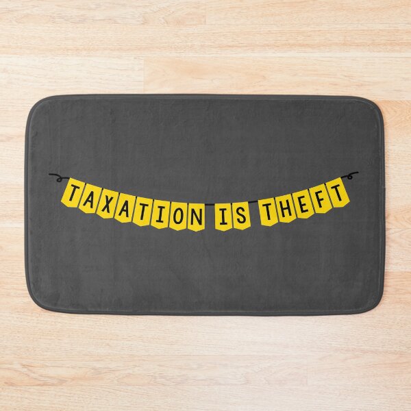 Item preview, Taxation is theft banner yellow and black designed and sold by LibertyCapital.