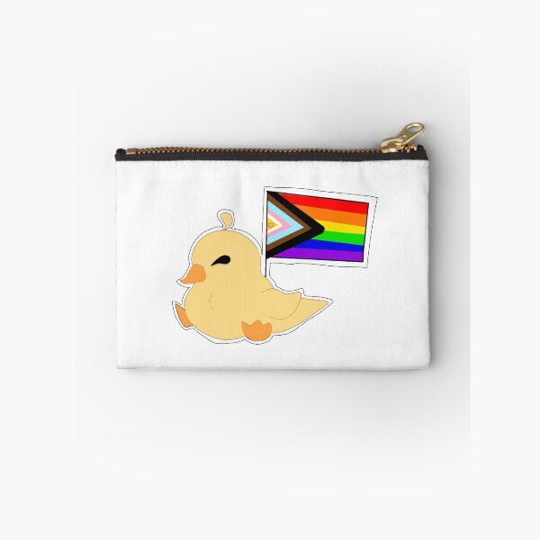 Item preview, Progress Pride Flag Ducky Sticker/Print/Etc designed and sold by Elliotte Montgomery.