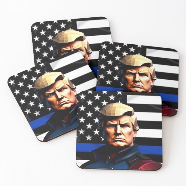 Item preview, Captain Trump Blue Line Flag #2 Make America Great Again designed and sold by CaptainTrump.