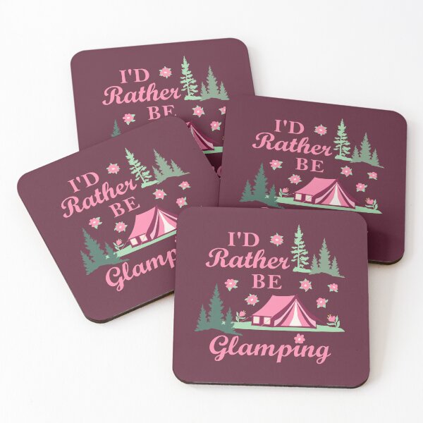 Item preview, I’d Rather Be Glamping Pink Glamorous Camping designed and sold by greenwhite25.
