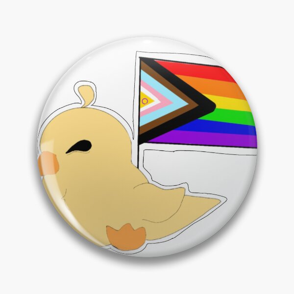 Item preview, Progress Pride Flag Ducky Sticker/Print/Etc designed and sold by Elliotte Montgomery.