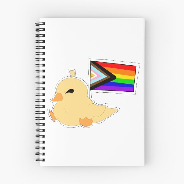 Item preview, Progress Pride Flag Ducky Sticker/Print/Etc designed and sold by Elliotte Montgomery.