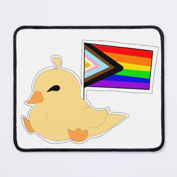 Item preview, Progress Pride Flag Ducky Sticker/Print/Etc designed and sold by Elliotte Montgomery.