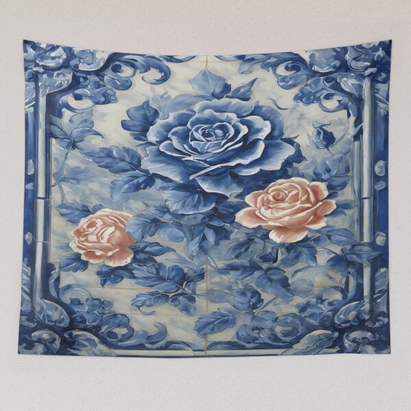 Item preview, Delft Blue Style Roses designed and sold by DutchView22.