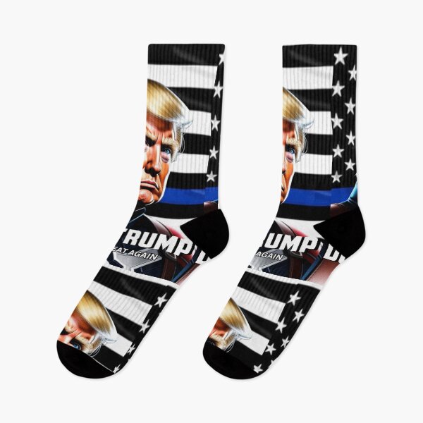 Item preview, Captain Trump Blue Line Flag #4 Make America Great Again designed and sold by CaptainTrump.