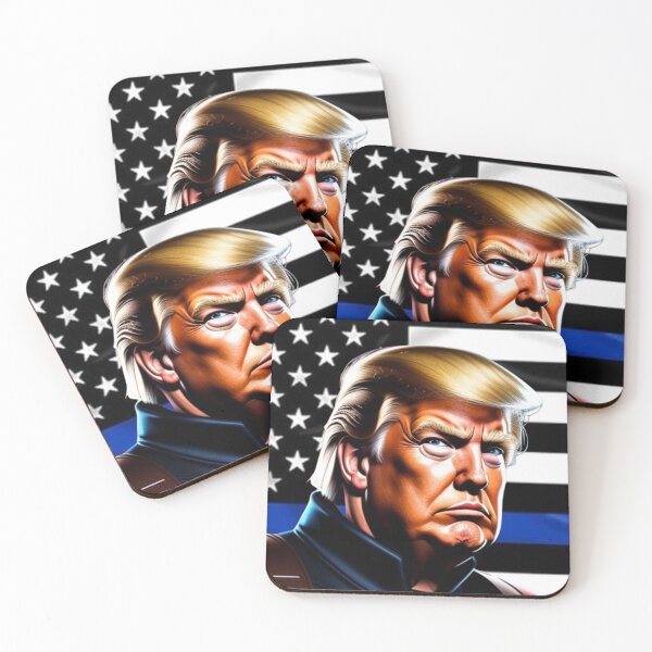 Item preview, Captain Trump Blue Line Flag #4 Make America Great Again designed and sold by CaptainTrump.