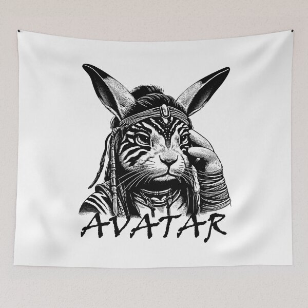 Item preview, Copy of Graphics with a rabbit in an Avatar costume from the movie "Avatar". designed and sold by PsychoBunnyShop.