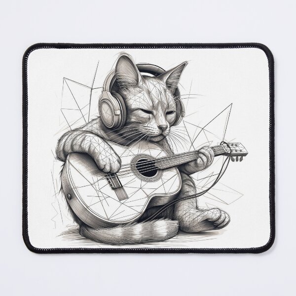 Item preview, Cat with a guitar #2 designed and sold by InfinityCircle.