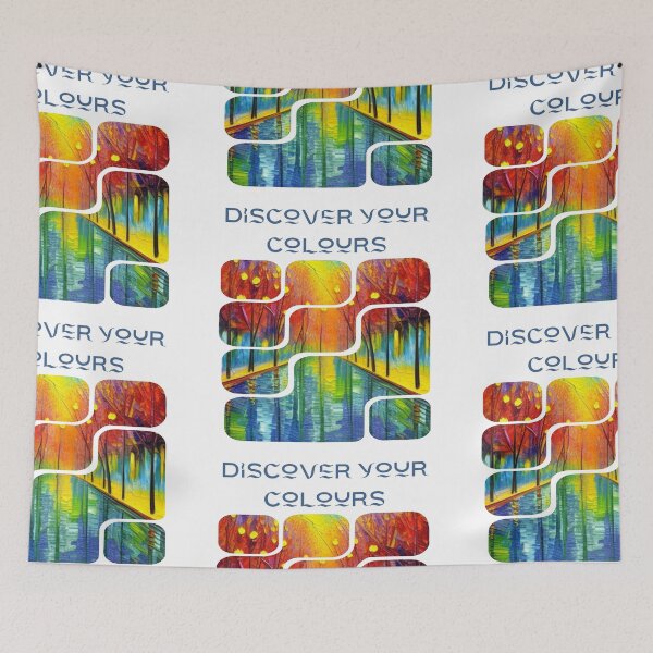 Item preview, Fantasy painted river and trees, Discover your colours, abstract artpiece,  designed and sold by Coolparrotgirl.