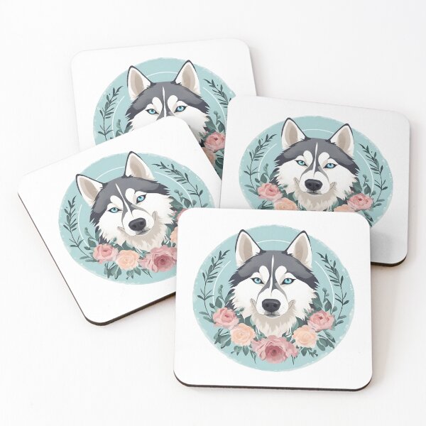 Item preview, Flower Siberian Husky  designed and sold by CharmStudio.