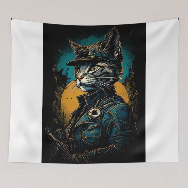 Item preview, Rebellion Cat In Blue Jacket designed and sold by NPC-Trader.