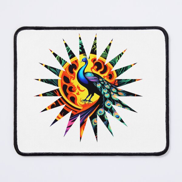 Item preview, Abstract peacock in a star like sun, designed and sold by Coolparrotgirl.