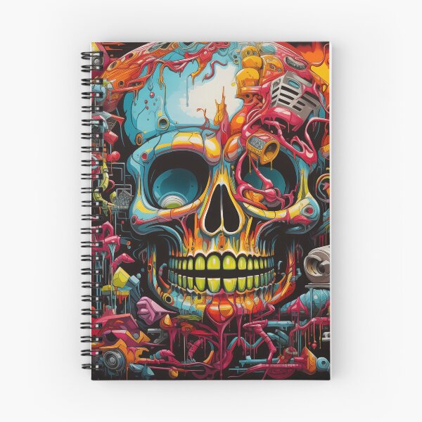 Item preview, Psychedelic Cyberskull: Surreal Dystopian Art Piece designed and sold by pooshda.