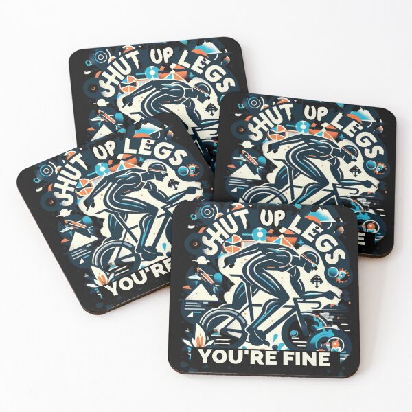 Item preview, "Shut Up Legs, You're Fine" - Motivational Triathlete Design designed and sold by Triathlongram.