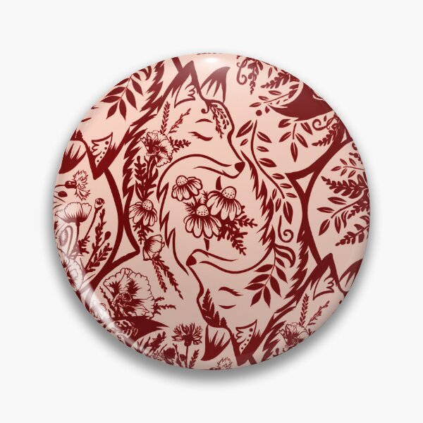 Aperçu de l'œuvre Renards magiques de style mandala avec fleurs, composition colorée sans couture créée et vendue par Drawmecute.