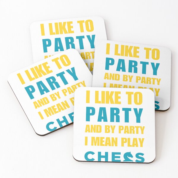Item preview, I Like To Party And By Party I Mean Play Chess Essential T-shirt designed and sold by Qafilla  ⭐⭐⭐⭐⭐.