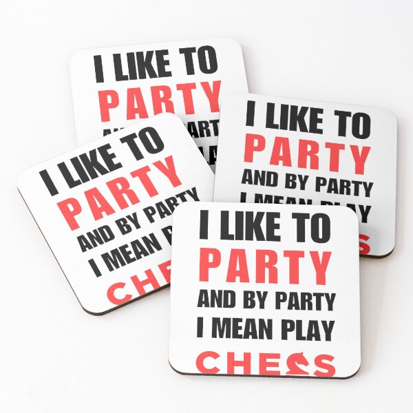 Item preview, I Like To Party And By Party I Mean Play Chess Essential T-shirt designed and sold by Qafilla  ⭐⭐⭐⭐⭐.