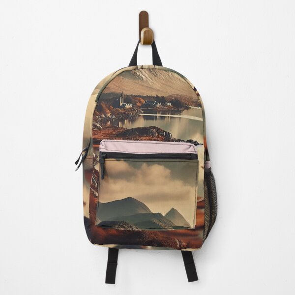 Item preview, Irish lake and mountain in 1950's style designed and sold by YVESTEP.