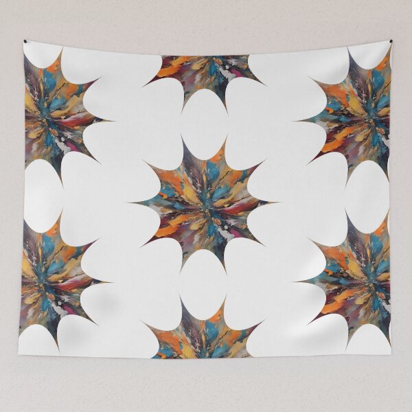 Item preview, Abstract artpiece star, splashart, colourful brown paints graffiti designed and sold by Coolparrotgirl.