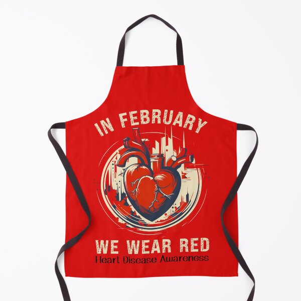 Item preview, In February We Wear Red Heart Disease Awareness Ribbon designed and sold by Chmielayka.
