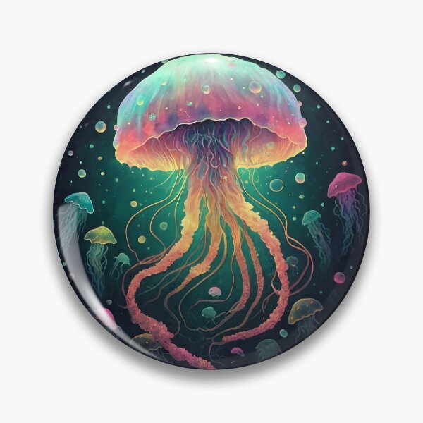 Item preview, A surreal depiction of a dreamy underwater world with floating jellyfish designed and sold by ArtshirtGroup.