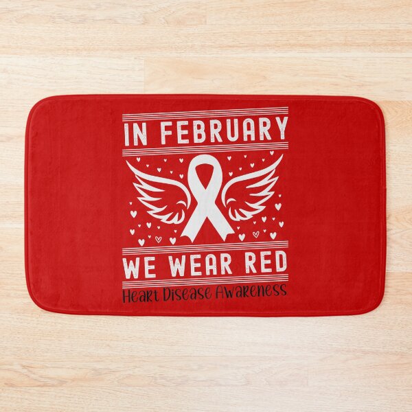 Item preview, In February We Wear Red Heart Disease Awareness Ribbon designed and sold by Chmielayka.
