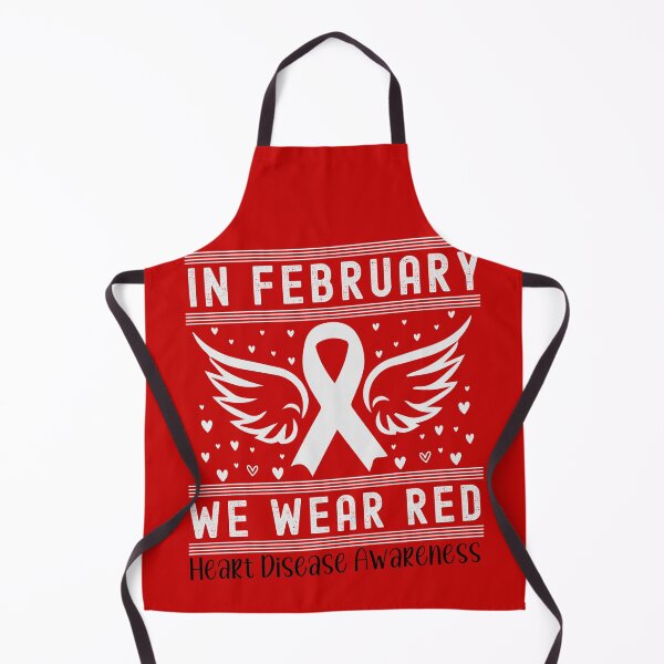 Item preview, In February We Wear Red Heart Disease Awareness Ribbon designed and sold by Chmielayka.